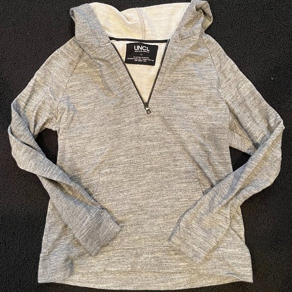 NWOT - UNCL Grey Hooded Pullover - Picture 1 of 5